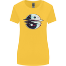 Yin Yang Glitch Yoga Meditation SCI-FI MMA Womens Wider Cut T-Shirt Yellow