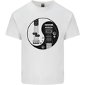 Ying Yang Guitar Guitarist Electric Bass Mens Cotton T-Shirt Tee Top White