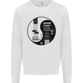 Ying Yang Guitar Guitarist Electric Bass Mens Sweatshirt Jumper White