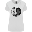 Ying Yang Guitar Guitarist Electric Bass Womens Wider Cut T-Shirt White