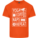 Yoga Coffee Naps Repeat Funny Kids T-Shirt Childrens Orange