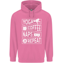 Yoga Coffee Naps Repeat Funny Mens 80% Cotton Hoodie Azelea
