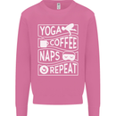 Yoga Coffee Naps Repeat Funny Mens Sweatshirt Jumper Azalea