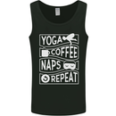 Yoga Coffee Naps Repeat Funny Mens Vest Tank Top Black