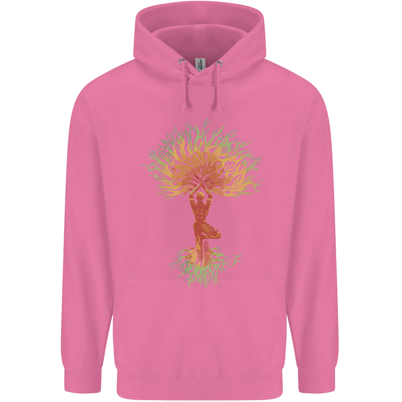 Yoga Tree Man Meditation Childrens Kids Hoodie Azalea