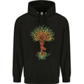 Yoga Tree Man Meditation Childrens Kids Hoodie Black