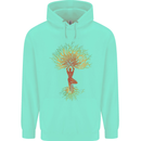 Yoga Tree Man Meditation Childrens Kids Hoodie Peppermint