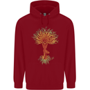 Yoga Tree Man Meditation Childrens Kids Hoodie Red