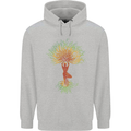 Yoga Tree Man Meditation Childrens Kids Hoodie Sports Grey