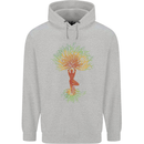 Yoga Tree Man Meditation Childrens Kids Hoodie Sports Grey