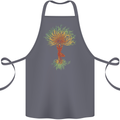 Yoga Tree Man Meditation Cotton Apron 100% Organic Steel