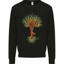 Yoga Tree Man Meditation Kids Sweatshirt Jumper Black