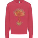 Yoga Tree Man Meditation Kids Sweatshirt Jumper Heliconia