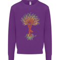 Yoga Tree Man Meditation Kids Sweatshirt Jumper Purple