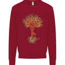 Yoga Tree Man Meditation Kids Sweatshirt Jumper Red