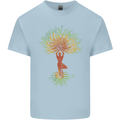 Yoga Tree Man Meditation Kids T-Shirt Childrens Light Blue