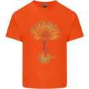 Yoga Tree Man Meditation Kids T-Shirt Childrens Orange