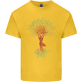 Yoga Tree Man Meditation Kids T-Shirt Childrens Yellow