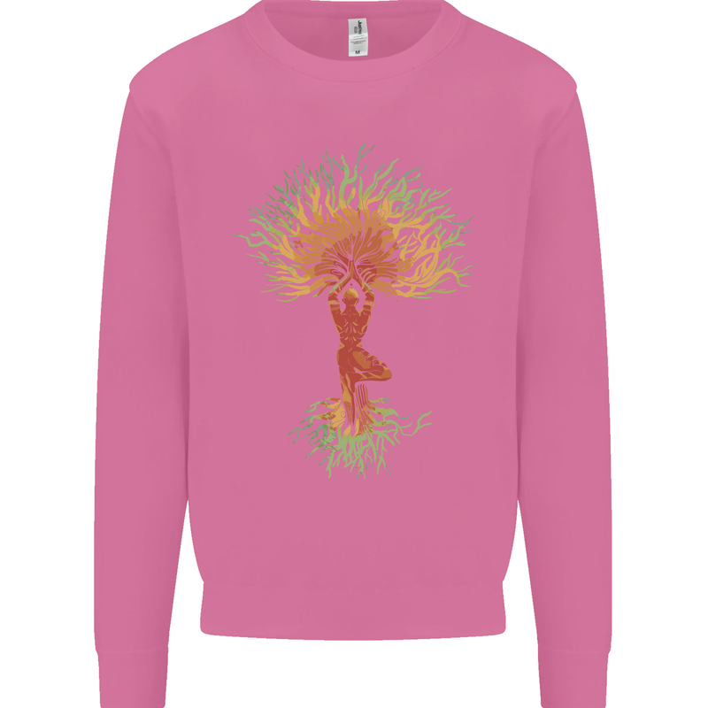 Yoga Tree Man Meditation Mens Sweatshirt Jumper Azalea