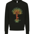 Yoga Tree Man Meditation Mens Sweatshirt Jumper Black