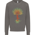 Yoga Tree Man Meditation Mens Sweatshirt Jumper Charcoal