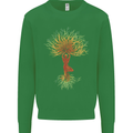 Yoga Tree Man Meditation Mens Sweatshirt Jumper Irish Green