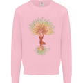 Yoga Tree Man Meditation Mens Sweatshirt Jumper Light Pink