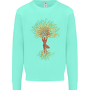 Yoga Tree Man Meditation Mens Sweatshirt Jumper Peppermint