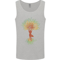 Yoga Tree Man Meditation Mens Vest Tank Top Sports Grey