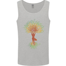 Yoga Tree Man Meditation Mens Vest Tank Top Sports Grey