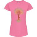 Yoga Tree Man Meditation Womens Petite Cut T-Shirt Azalea