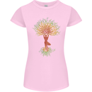 Yoga Tree Man Meditation Womens Petite Cut T-Shirt Light Pink