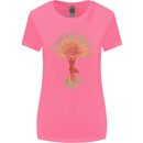 Yoga Tree Man Meditation Womens Wider Cut T-Shirt Azalea