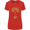 Yoga Tree Man Meditation Womens Wider Cut T-Shirt Red