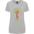 Yoga Tree Man Meditation Womens Wider Cut T-Shirt Sports Grey