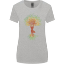 Yoga Tree Man Meditation Womens Wider Cut T-Shirt Sports Grey