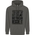 You Can't Buy Love Funny Rescue Dog Puppy Childrens Kids Hoodie Storm Grey
