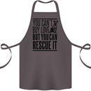 You Can't Buy Love Funny Rescue Dog Puppy Cotton Apron 100% Organic Dark Grey