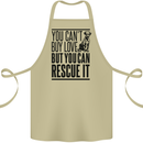 You Can't Buy Love Funny Rescue Dog Puppy Cotton Apron 100% Organic Khaki