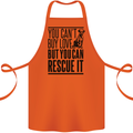 You Can't Buy Love Funny Rescue Dog Puppy Cotton Apron 100% Organic Orange