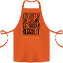 You Can't Buy Love Funny Rescue Dog Puppy Cotton Apron 100% Organic Orange