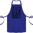 You Can't Buy Love Funny Rescue Dog Puppy Cotton Apron 100% Organic Royal Blue