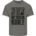 You Can't Buy Love Funny Rescue Dog Puppy Kids T-Shirt Childrens Charcoal