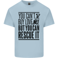 You Can't Buy Love Funny Rescue Dog Puppy Kids T-Shirt Childrens Light Blue