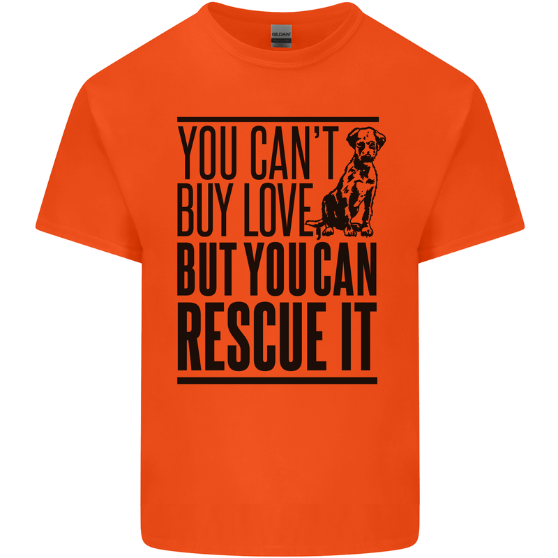 You Can't Buy Love Funny Rescue Dog Puppy Kids T-Shirt Childrens Orange