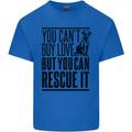 You Can't Buy Love Funny Rescue Dog Puppy Kids T-Shirt Childrens Royal Blue
