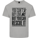 You Can't Buy Love Funny Rescue Dog Puppy Kids T-Shirt Childrens Sports Grey