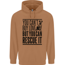 You Can't Buy Love Funny Rescue Dog Puppy Mens 80% Cotton Hoodie Caramel Latte