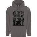 You Can't Buy Love Funny Rescue Dog Puppy Mens 80% Cotton Hoodie Charcoal