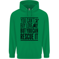 You Can't Buy Love Funny Rescue Dog Puppy Mens 80% Cotton Hoodie Irish Green
